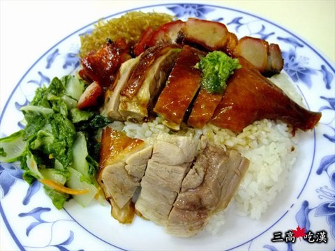 餐厅 桃园 松山区 香港龙威烧腊 相片 鸭腿拼叉烧饭    食评