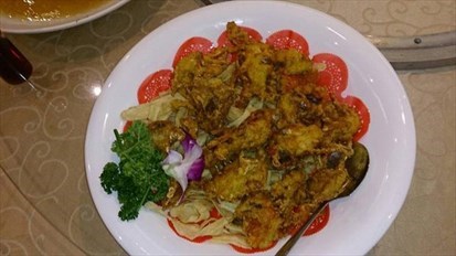 香酥軟殼蟹:我特別喜歡這道，因為別家的炸軟殼蟹，